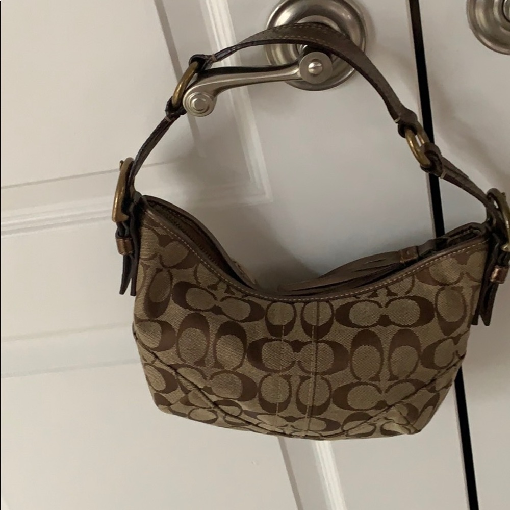 Coach bag Auth. Bronze genuine python trim hobo - Picture 5 of 9